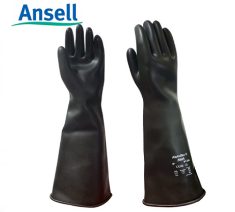 Ansell ME104橡膠防化長(zhǎng)款加厚手套